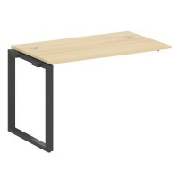 Metal System Style БО.ПРС-СП-1.2 (Акация лорка/черный) Проходной наборный элемент рабочей станции на О-образном  м/к(проходная опора Б.ОСП-72, столешница, комплект траверс)