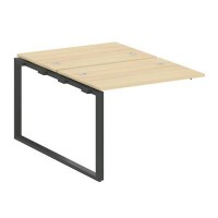 Metal System Style БО.ПРС-СП-2.1 (Акация лорка/черный) Проходной наборный элемент рабочей станции на О-образном м/к (проходная опора Б.ОСП-147, две столешницы, два комплекта траверс)