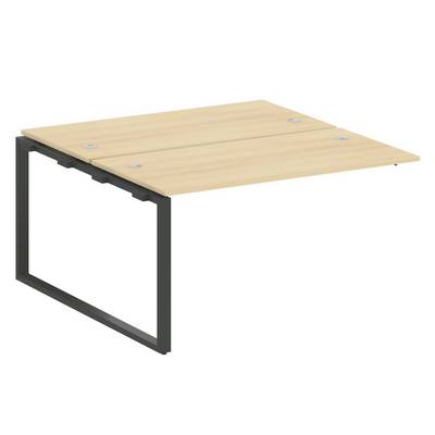 Metal System Style БО.ПРС-СП-2.3 (Акация лорка/черный) Проходной наборный элемент рабочей станции на О-образном м/к (проходная опора Б.ОСП-147, две столешницы, два комплекта траверс)