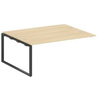 Metal System Style БО.ПРС-СП-2.5 (Акация лорка/черный) Проходной наборный элемент рабочей станции на О-образном м/к (проходная опора Б.ОСП-147, две столешницы, два комплекта траверс)