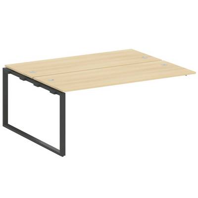 Metal System Style БО.ПРС-СП-2.5 (Акация лорка/черный) Проходной наборный элемент рабочей станции на О-образном м/к (проходная опора Б.ОСП-147, две столешницы, два комплекта траверс)