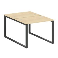 Metal System Style БО.РАС-СП-2.1 (Акация лорка/черный) Рабочая станция на О-образном м/к