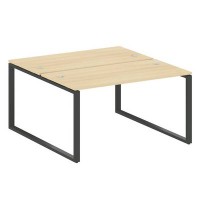 Metal System Style БО.РАС-СП-2.3 (Акация лорка/черный) Рабочая станция на О-образном м/к