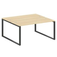 Metal System Style БО.РАС-СП-2.4 (Акация лорка/черный) Рабочая станция на О-образном м/к