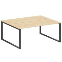 Metal System Style БО.РАС-СП-2.5 (Акация лорка/черный) Рабочая станция на О-образном м/к