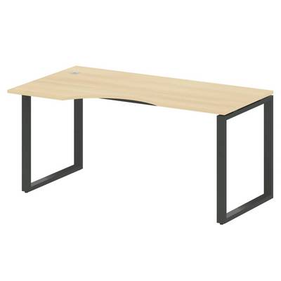 Metal System Style БО.СА-1 Л (Акация лорка/антрацит) Стол криволинейный левый на О-образном м/к