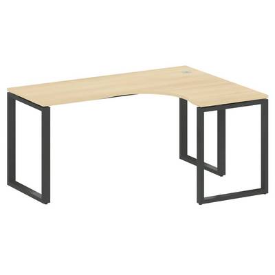 Metal System Style БО.СА-4 Пр (Акация лорка/антрацит) Стол криволинейный правый на О-образном м/к