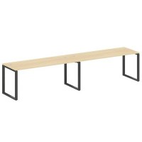 Metal System Style БО.СМ-2.5 (Акация лорка/черный) Рабочая станция на 2 раб.места на О-образном м/к