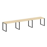 Metal System Style БО.СМ-3.3 (Акация лорка/черный) Рабочая станция на 3 раб.места на О-образном м/к