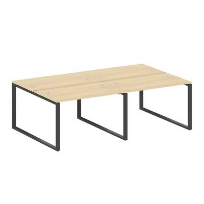 Metal System Style БО.СМ-4.2 (Акация лорка/антрацит) Рабочая станция на 4 раб.места на О-образном м/к