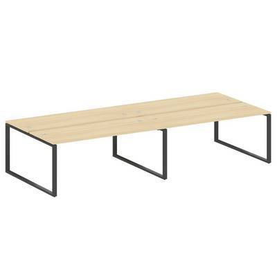 Metal System Style БО.СМ-4.5 (Акация лорка/антрацит) Рабочая станция на 4 раб.места на О-образном м/к