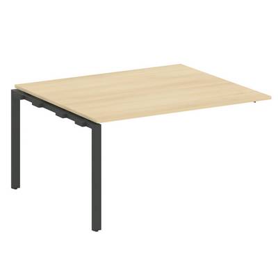 Metal System Style БП.ППРГ-3 (Акация лорка/черный) Проходной наборный элемент переговорного стола на П-образном м/к (проходная опора Б.ОСП-123, столешница, два комплекта траверс)