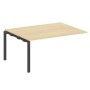 Metal System Style БП.ППРГ-4 (Акация лорка/черный) Проходной наборный элемент переговорного стола на П-образном м/к (проходная опора Б.ОСП-123, столешница, два комплекта траверс)