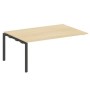 Metal System Style БП.ППРГ-5 (Акация лорка/черный) Проходной наборный элемент переговорного стола на П-образном м/к (проходная опора Б.ОСП-123, столешница, два комплекта траверс)