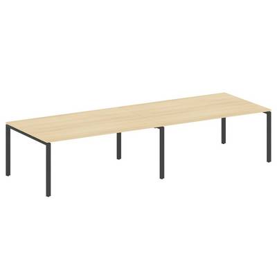 Metal System Style БП.ПРГ-2.5 (Акация лорка/антрацит) Переговорный стол (2 столешницы) на П-образном м/к