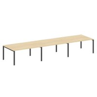 Metal System Style БП.ПРГ-3.4 (Акация лорка/антрацит) Переговорный стол (3 столешницы) на П-образном м/к