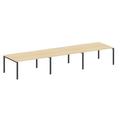 Metal System Style БП.ПРГ-3.4 (Акация лорка/черный) Переговорный стол (3 столешницы) на П-образном м/к