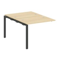 Metal System Style БП.ПРС-СП-2.1 (Акация лорка/антрацит) Проходной наборный элемент рабочей станции на П-образном м/к  (проходная опора Б.ОСП-147, две столешницы, два комплекта траверс)