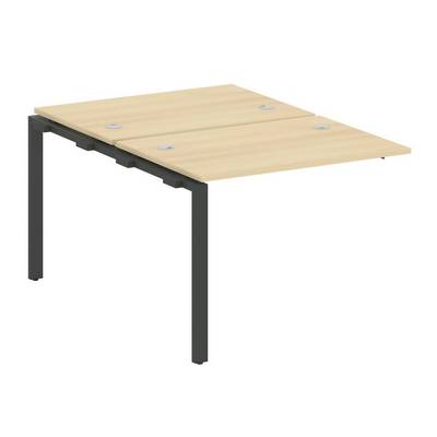 Metal System Style БП.ПРС-СП-2.1 (Акация лорка/черный) Проходной наборный элемент рабочей станции на П-образном м/к  (проходная опора Б.ОСП-147, две столешницы, два комплекта траверс)