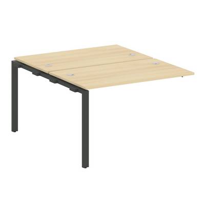 Metal System Style БП.ПРС-СП-2.2 (Акация лорка/черный) Проходной наборный элемент рабочей станции  на П-образном м/к  (проходная опора Б.ОСП-147, две столешницы, два комплекта траверс)