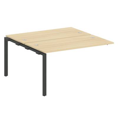 Metal System Style БП.ПРС-СП-2.3 (Акация лорка/черный) Проходной наборный элемент рабочей станции  на П-образном м/к  (проходная опора Б.ОСП-147, две столешницы, два комплекта траверс)