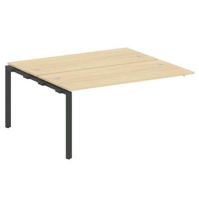 Metal System Style БП.ПРС-СП-2.4 (Акация лорка/черный) Проходной наборный элемент рабочей станции  на П-образном м/к  (проходная опора Б.ОСП-147, две столешницы, два комплекта траверс)