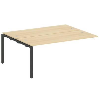 Metal System Style БП.ПРС-СП-2.5 (Акация лорка/черный) Проходной наборный элемент рабочей станции  на П-образном м/к  (проходная опора Б.ОСП-147, две столешницы, два комплекта траверс)