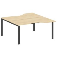 Metal System Style БП.РАС-СА-2.1 (Акация лорка/черный) Рабочая станция криволинейная на П-образном м/к