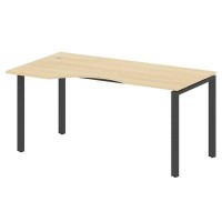 Metal System Style БП.СА-1 Л (Акация лорка/антрацит) Стол криволинейный левый на П-образном м/к