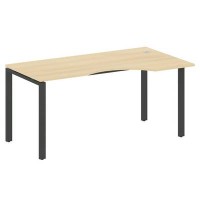 Metal System Style БП.СА-1 Пр (Акация лорка/антрацит) Стол криволинейный правый на П-образном м/к