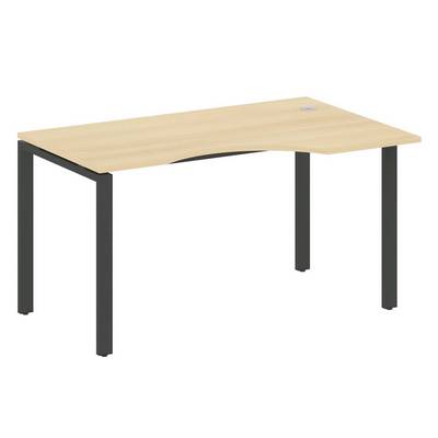 Metal System Style БП.СА-2 Пр (Акация лорка/антрацит) Стол криволинейный правый на П-образном м/к