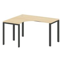 Metal System Style БП.СА-3 Л (Акация лорка/антрацит) Стол криволинейный левый на П-образном м/к