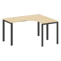 Metal System Style БП.СА-3 Пр (Акация лорка/черный) Стол криволинейный правый на П-образном м/к