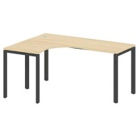 Metal System Style БП.СА-4 Л (Акация лорка/черный) Стол криволинейный левый на П-образном м/к