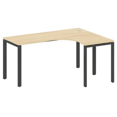 Metal System Style БП.СА-4 Пр (Акация лорка/черный) Стол криволинейный правый на П-образном м/к