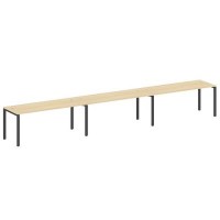 Metal System Style БП.СМ-3.5 (Акация лорка/черный) Рабочая станция на 3 раб.места на П-образном м/к