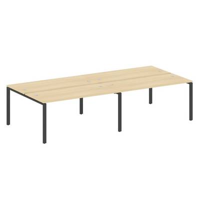 Metal System Style БП.СМ-4.4 (Акация лорка/антрацит) Рабочая станция на 4 раб.места на П-образном м/к