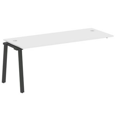 Metal System Style БА.ПРС-СП-1.5 (Белый/черный) Проходной наборный элемент рабочей станции на А-образном м/к (проходная опора Б.ОСП-72, столешница, комплект траверс)