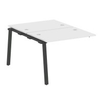 Metal System Style БА.ПРС-СП-2.1 (Белый/антрацит) Проходной наборный элемент рабочей станции на А-образном м/к (проходная опора Б.ОСП-147, две столешницы, два комплекта траверс)