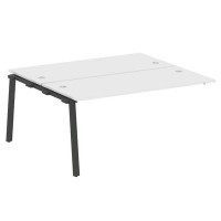 Metal System Style БА.ПРС-СП-2.4 (Белый/антрацит) Проходной наборный элемент рабочей станции на А-образном м/к (проходная опора Б.ОСП-147, две столешницы, два комплекта траверс)