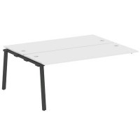 Metal System Style БА.ПРС-СП-2.5 (Белый/антрацит) Проходной наборный элемент рабочей станции на А-образном м/к (проходная опора Б.ОСП-147, две столешницы, два комплекта траверс)