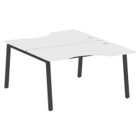 Metal System Style БА.РАС-СА-2.2 (Белый/антрацит) Рабочая станция криволинейная на А-образном м/к