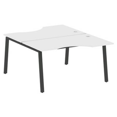 Metal System Style БА.РАС-СА-2.2 (Белый/антрацит) Рабочая станция криволинейная на А-образном м/к