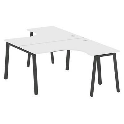 Metal System Style БА.РАС-СА-2.3 (Белый/антрацит) Рабочая станция криволинейная на А-образном м/к