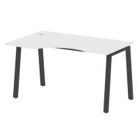 Metal System Style БА.СА-2 Л (Белый/антрацит) Стол криволинейный левый на А-образном м/к