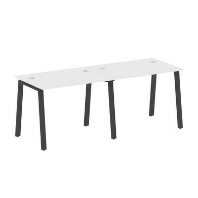 Metal System Style БА.СМ-2.1 (Белый/антрацит) Рабочая станция на 2 раб.места на А-образном м/к