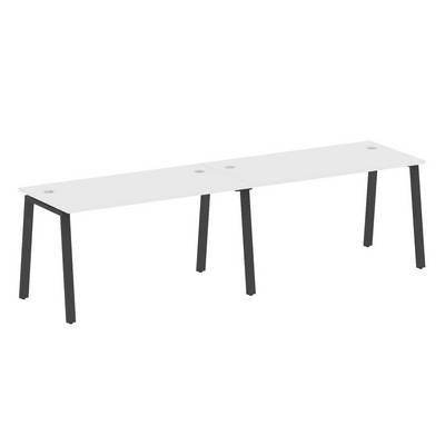 Metal System Style БА.СМ-2.3 (Белый/антрацит) Рабочая станция на 2 раб.места на А-образном м/к