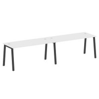 Metal System Style БА.СМ-2.4 (Белый/антрацит) Рабочая станция на 2 раб.места на А-образном м/к