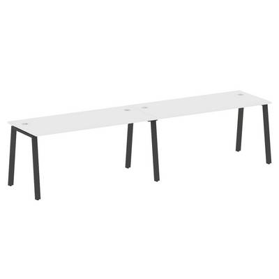 Metal System Style БА.СМ-2.4 (Белый/черный) Рабочая станция на 2 раб.места на А-образном м/к