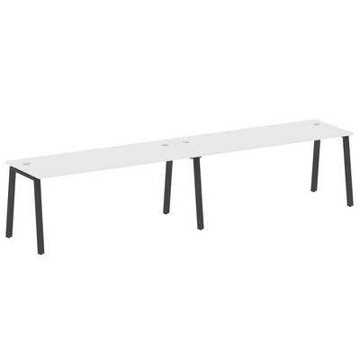 Metal System Style БА.СМ-2.5 (Белый/антрацит) Рабочая станция на 2 раб.места на А-образном м/к